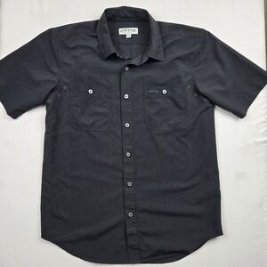 Orvis Men Small Gray Short Sleeve Button Up Fishing Shirt Outdoor Vented Pockets